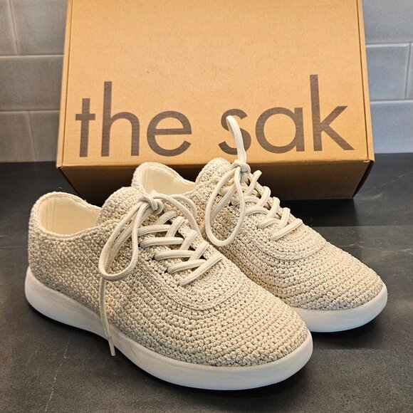 Sak Asha Crochet Sneaker Natural Size 7 - Picture 2 of 7